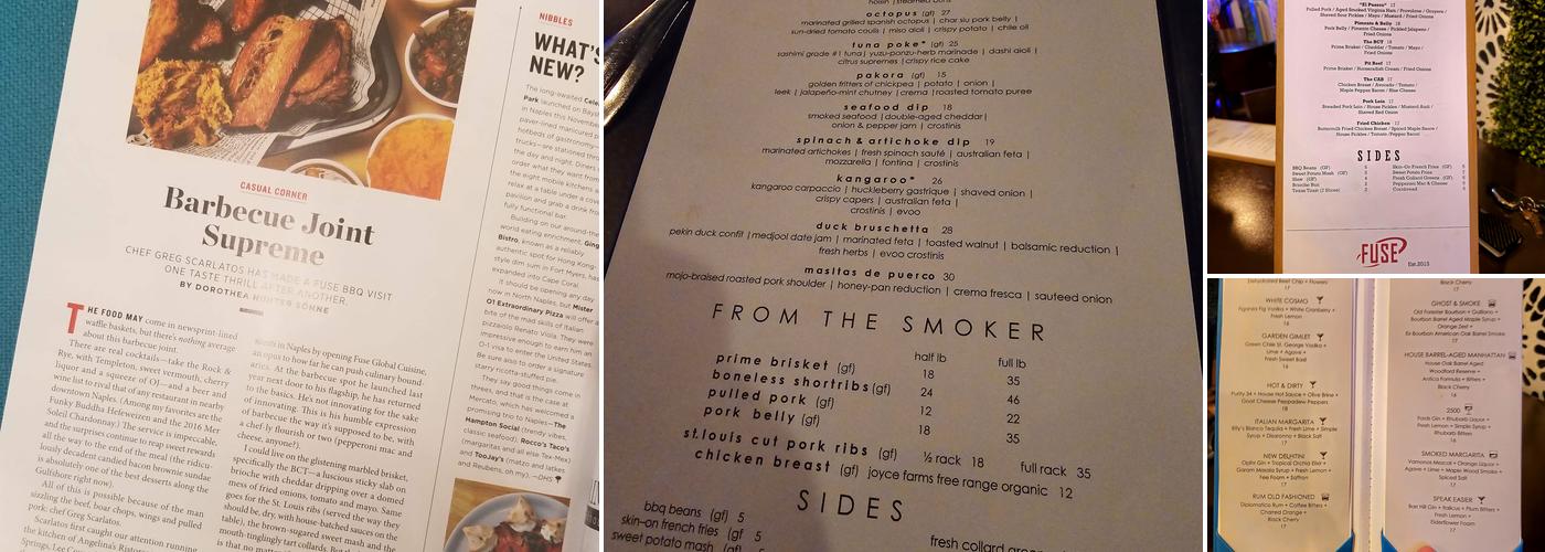Fuse Gastrobar Menu