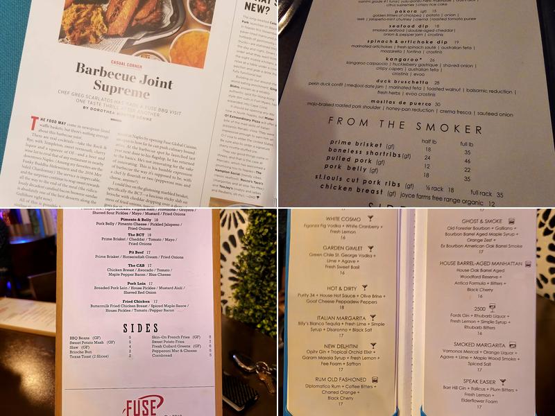 Fuse Gastrobar Menu