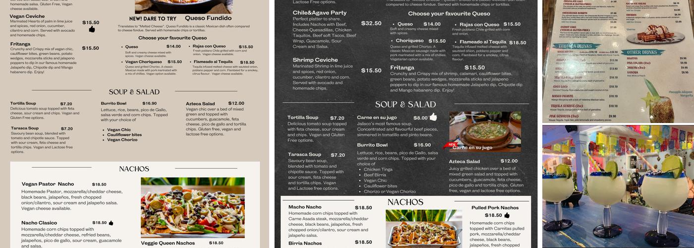 Chile & Agave Mexican Grill Menu