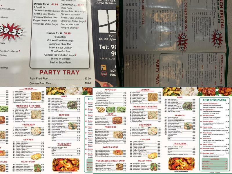 Lin’s Restaurant Menu