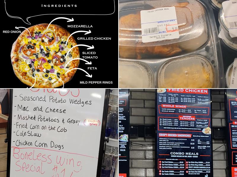 Saroki's Crispy Chicken & Pizza Menu