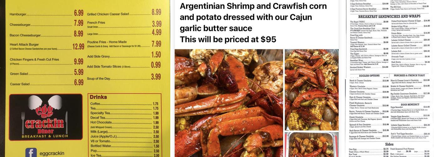 Good Eats Diner Menu