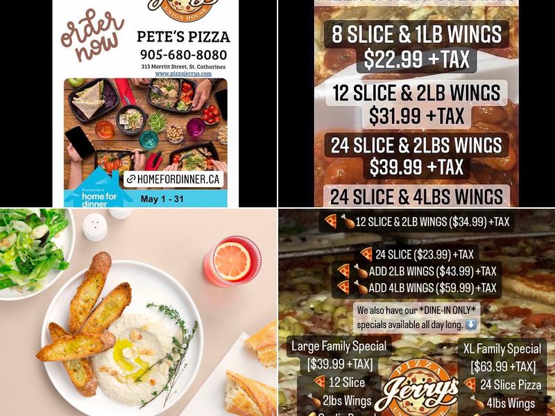 Pizzajerrys/Pete's Pizza Menu