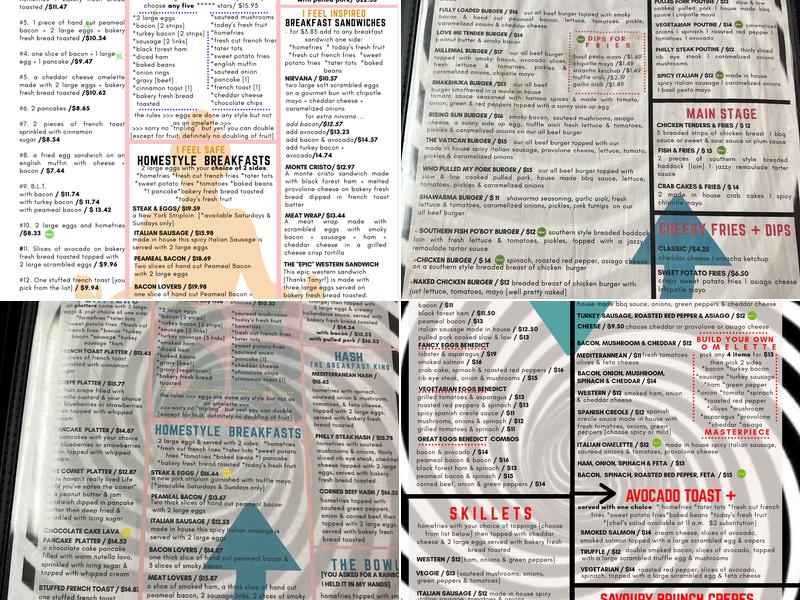 Cosmo's Diner Menu