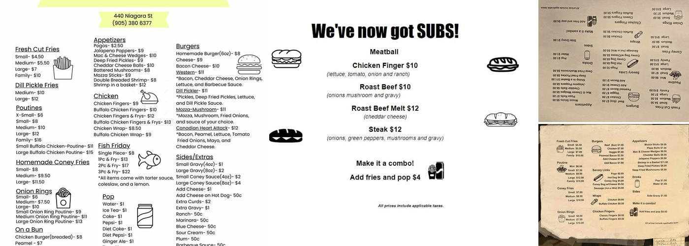 Mister Chips Menu