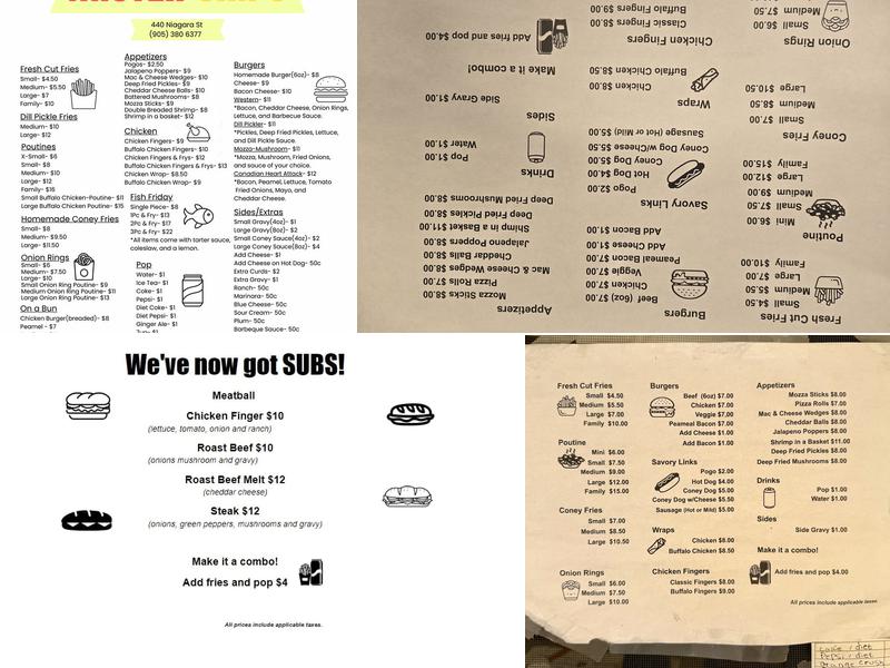Mister Chips Menu