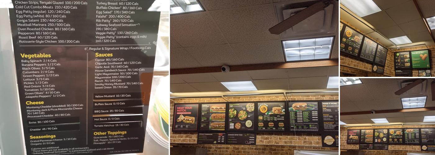 Subway Menu