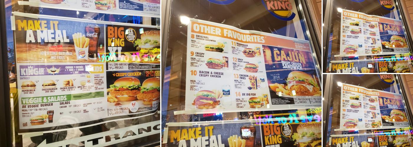 Burger King Menu