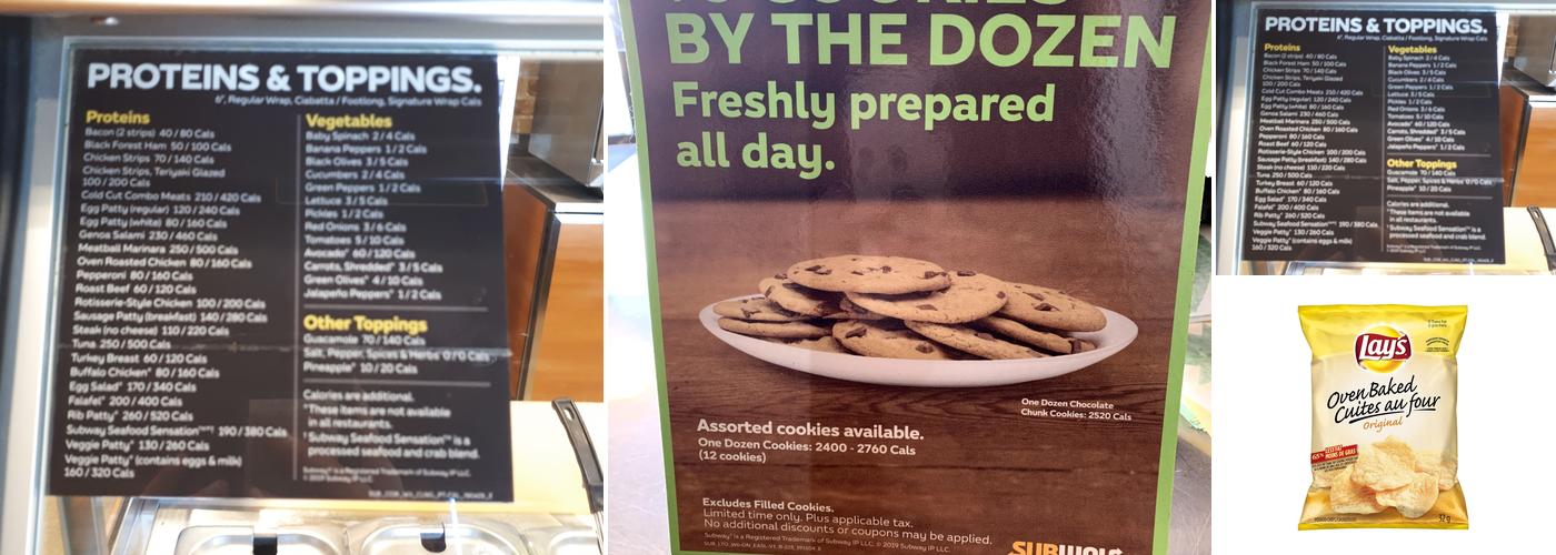 Subway Menu