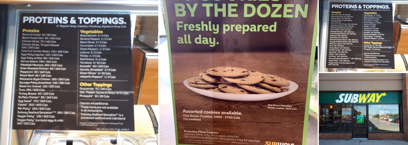 Subway Menu