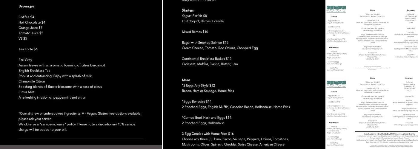 Aura Menu