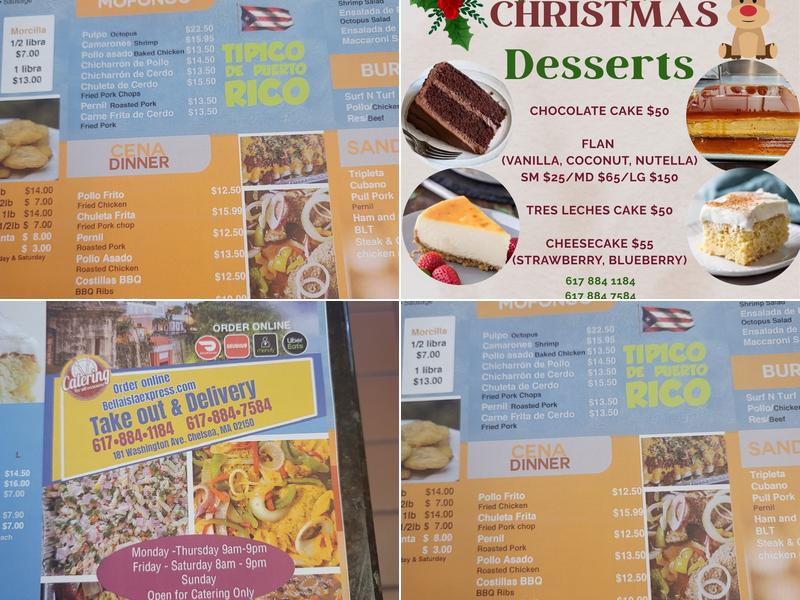 Bella Isla Express Menu