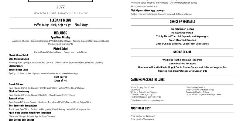 A Matter Of Taste at Tapawingo Menu