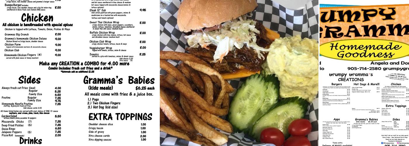 Grumpy Gramma's Menu