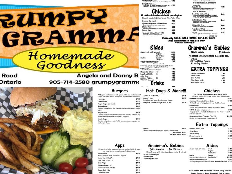 Grumpy Gramma's Menu
