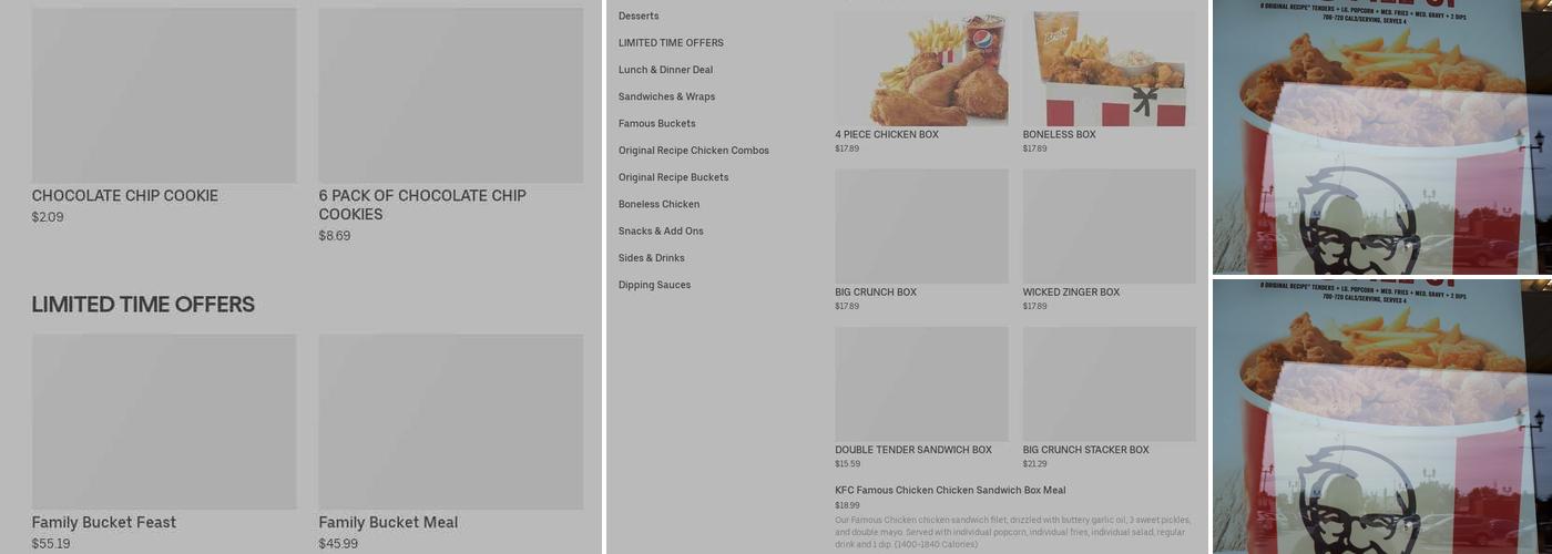 KFC Menu