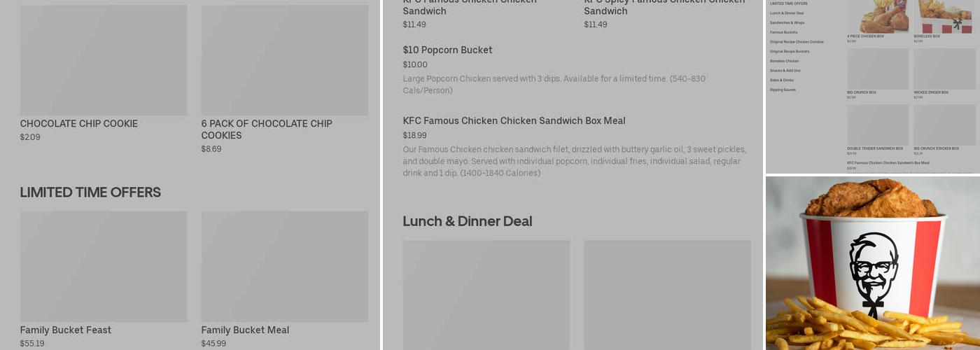 KFC Menu