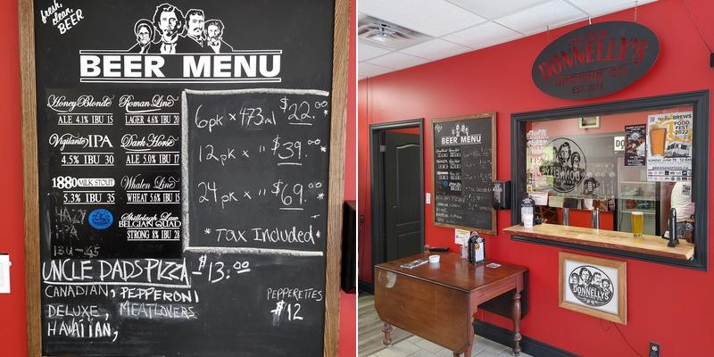 Black Donnellys Brewing Co Menu