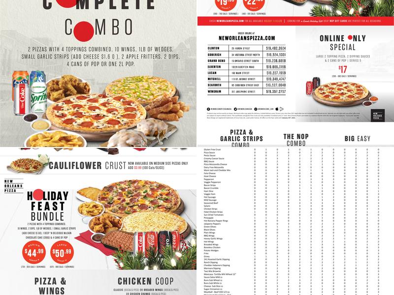 New Orleans Pizza Menu