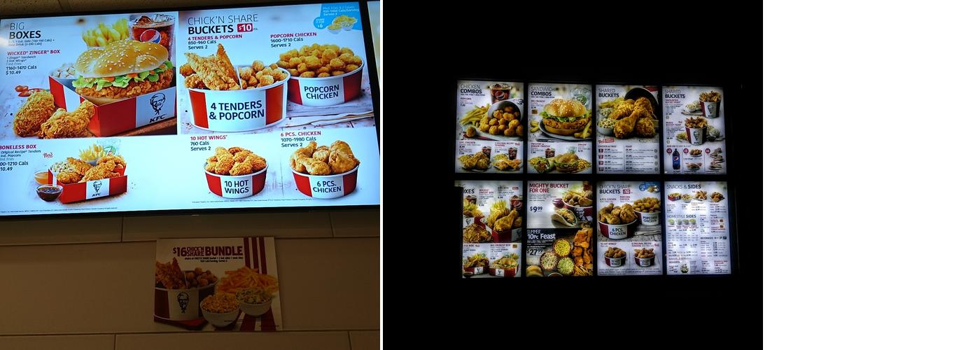KFC Menu