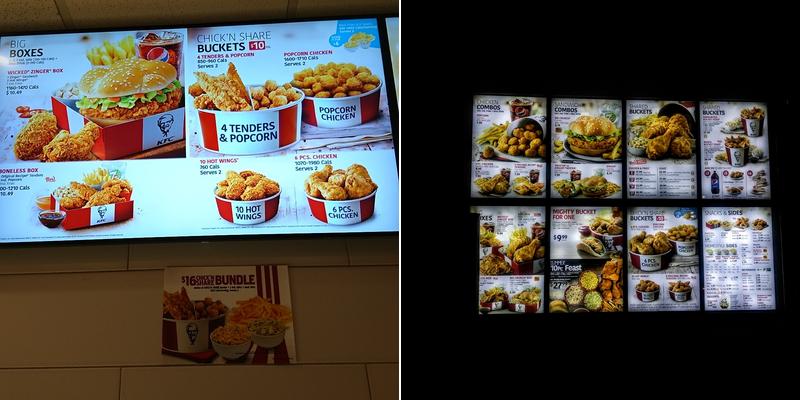 KFC Menu