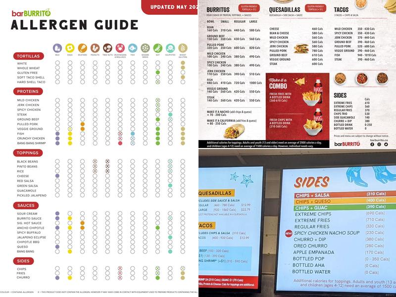 barBURRITO Menu