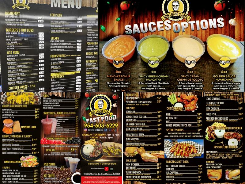 Don Luchos Cafe Menu