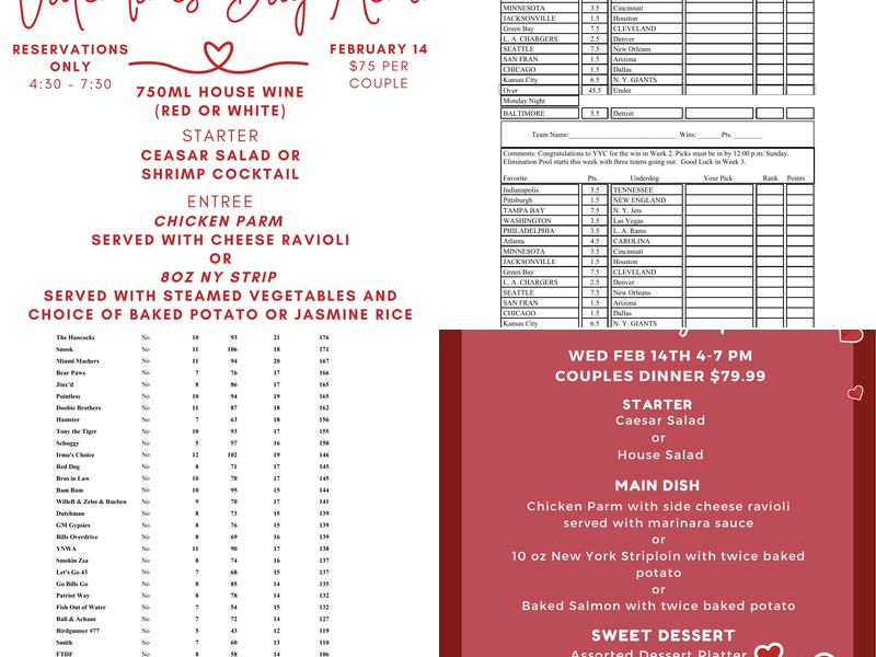 Ivan's Bar Menu
