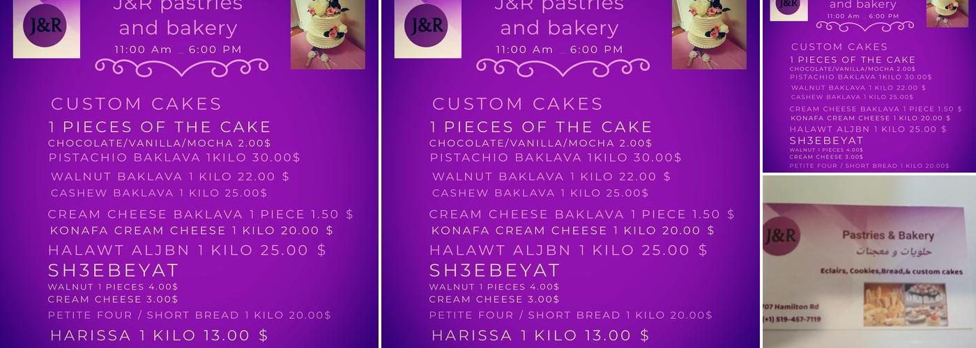 Cake Guy Menu