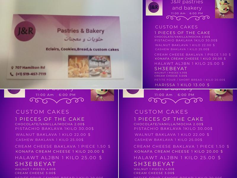 Cake Guy Menu