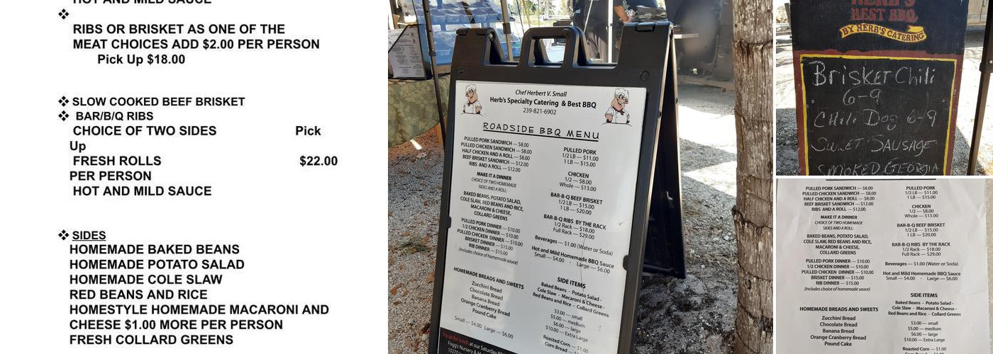 Herb's Catering & Best BBQ Menu