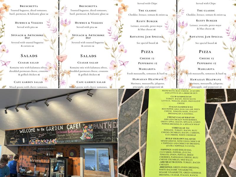 Garden Cafe Menu