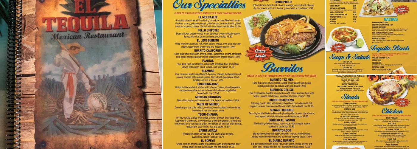 El Tequila Brunswick Menu