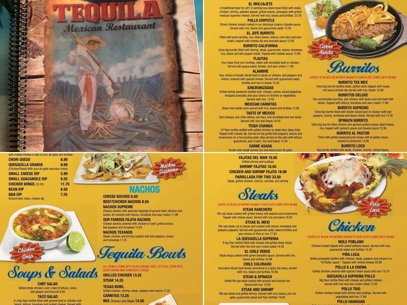 El Tequila Brunswick Menu