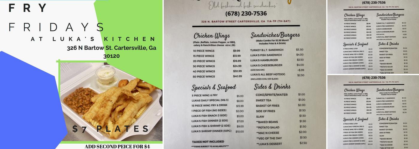 Luka's Kitchen Menu