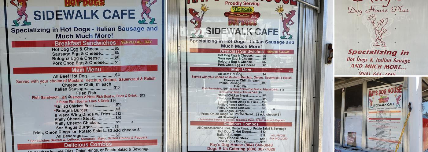 Ray's Dog House Menu