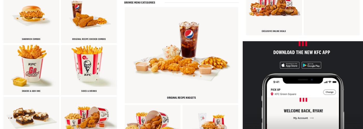 KFC Menu