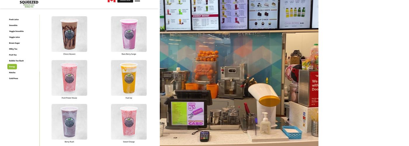 Freshly Squeezed Menu