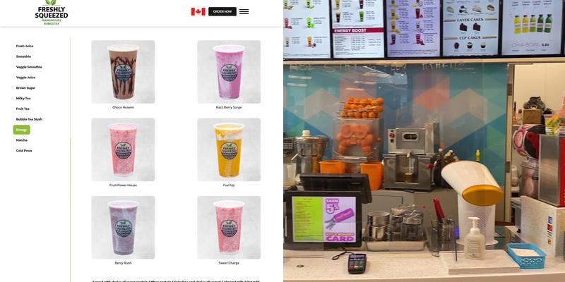 Freshly Squeezed Menu