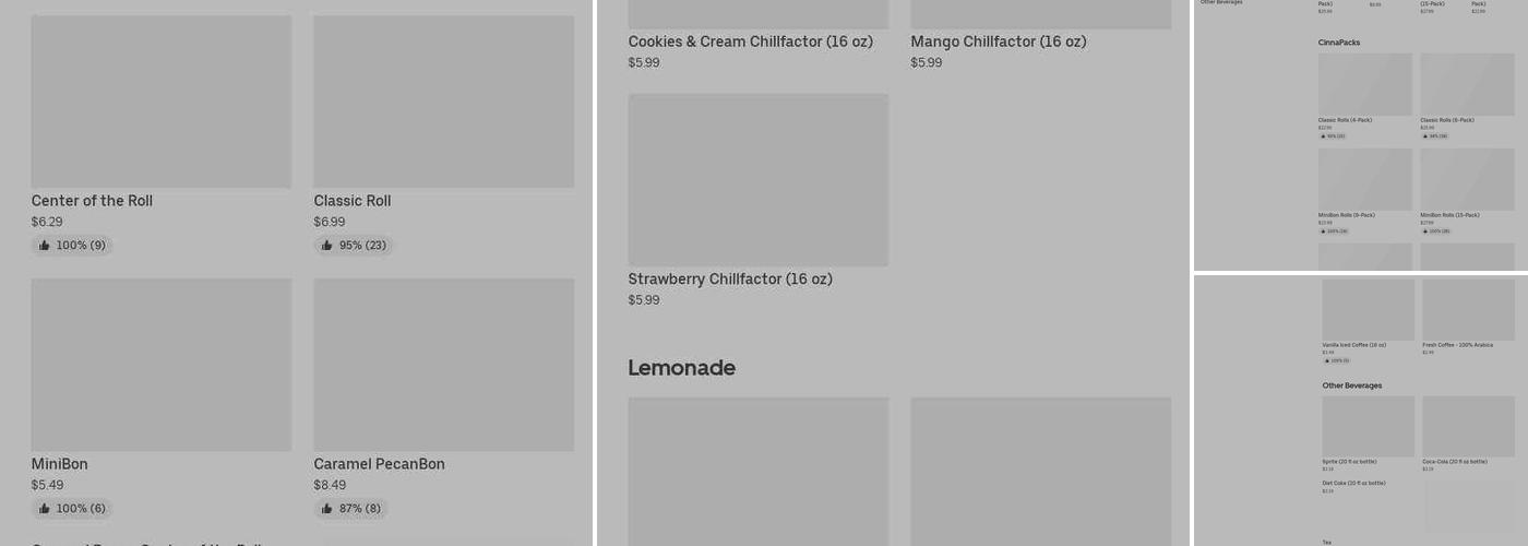 Cinnabon Menu