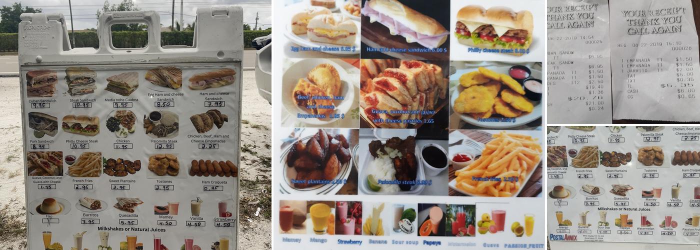Mobile Cuban Cafeteria Menu