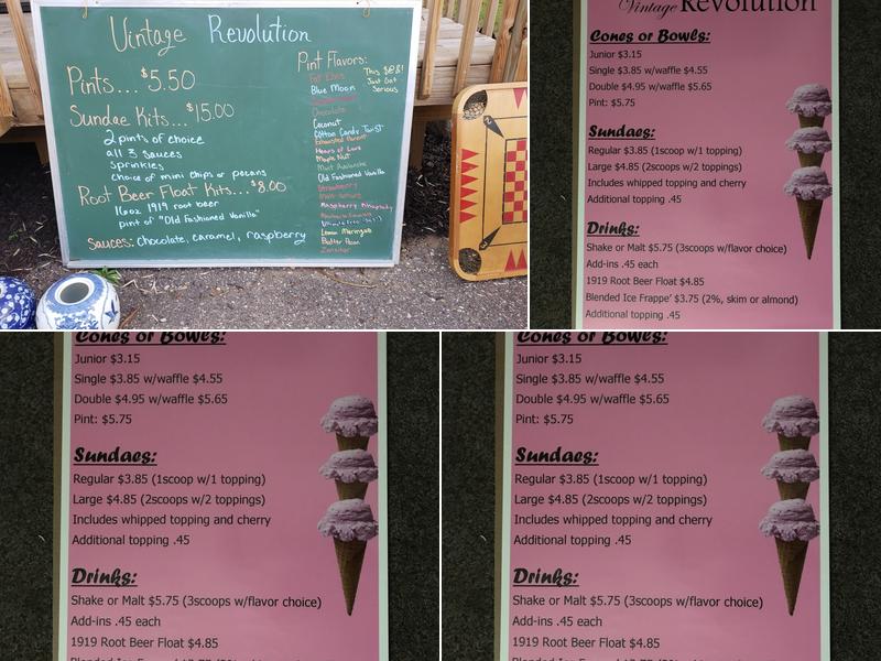 Vintage Revolution Menu