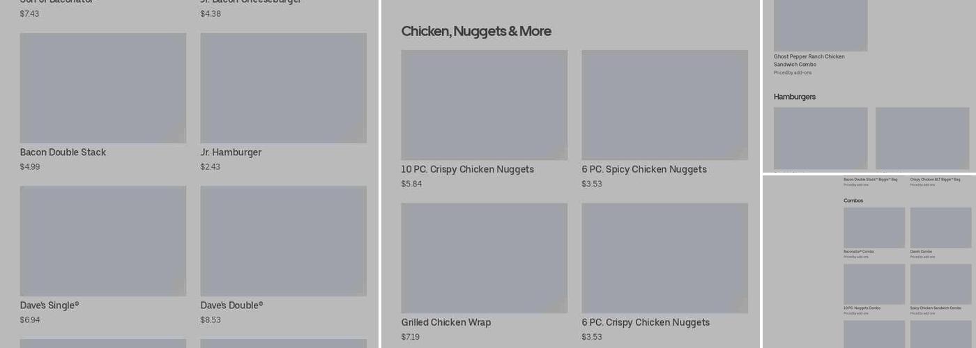 Wendy's Menu