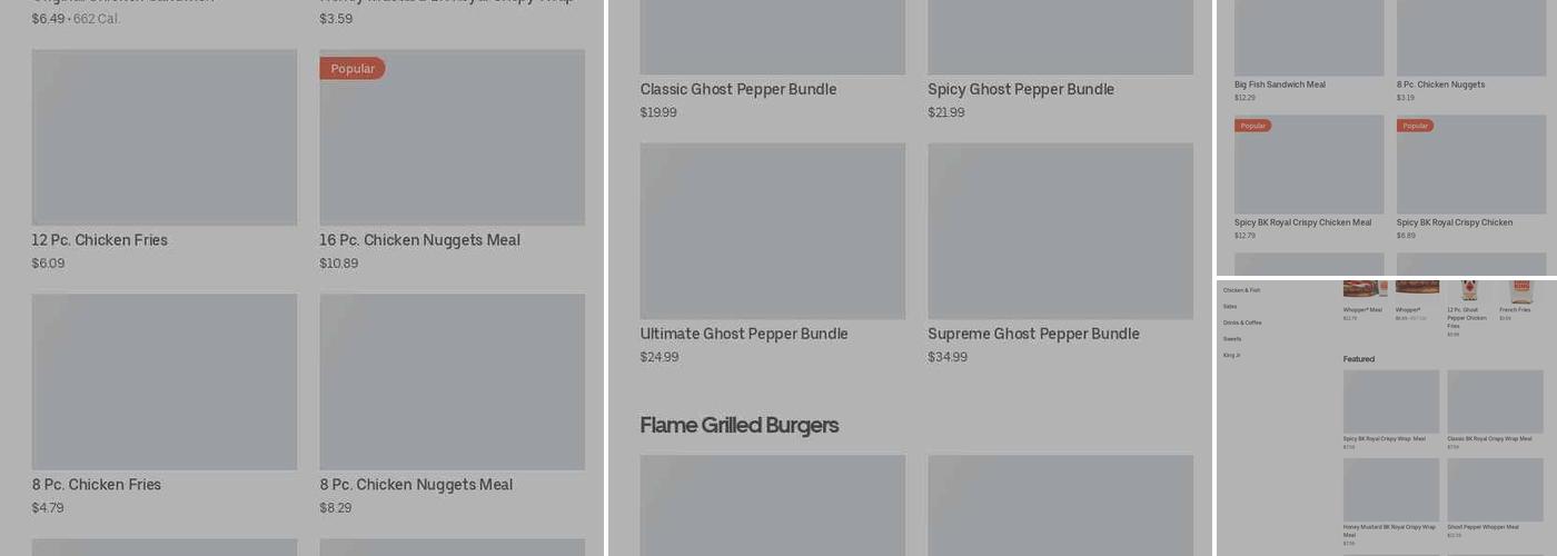 Burger King Menu
