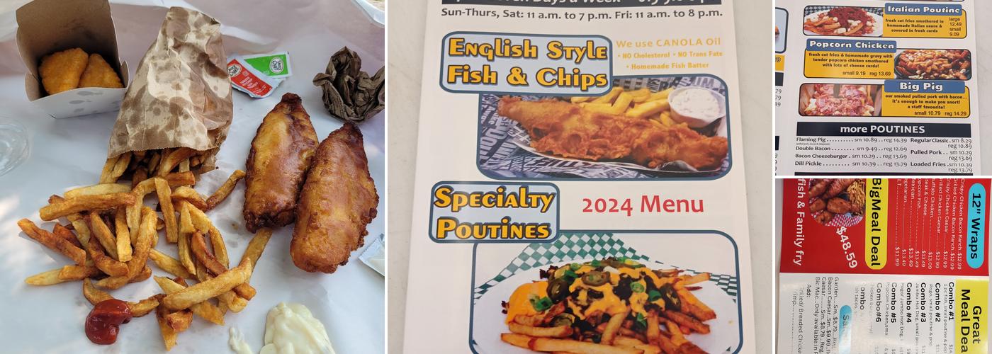 Tim's Fish & Chips and Poutine Menu