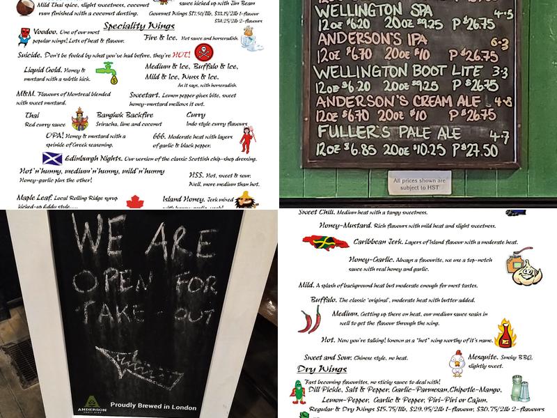 The King Edward Restaurant & Pub Menu