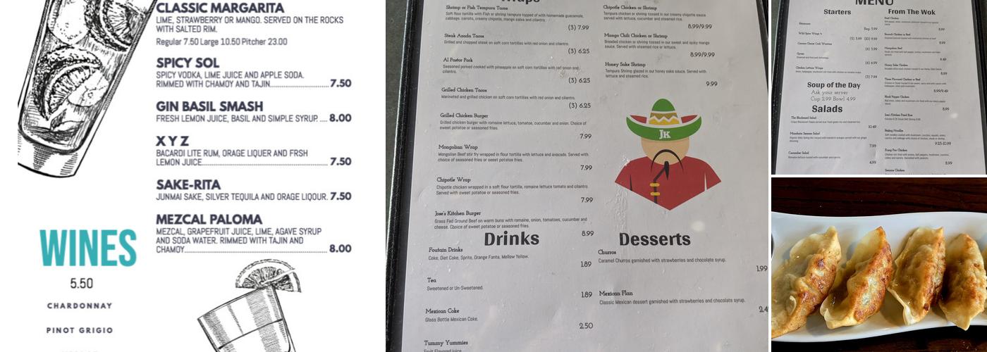 Jose’s Kitchen Menu