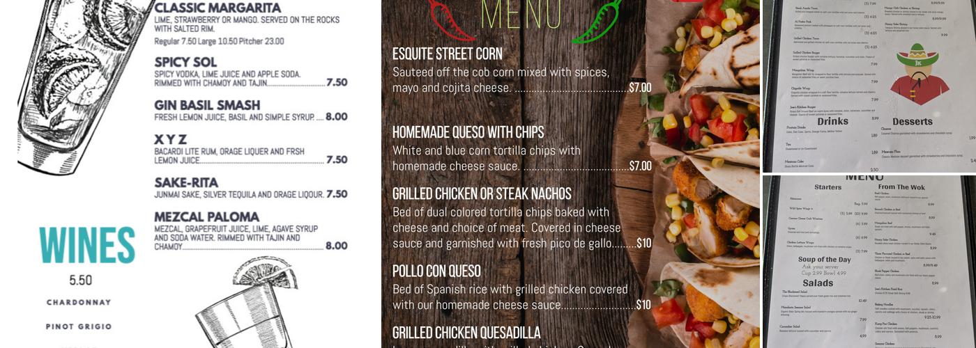 Jose’s Kitchen Menu