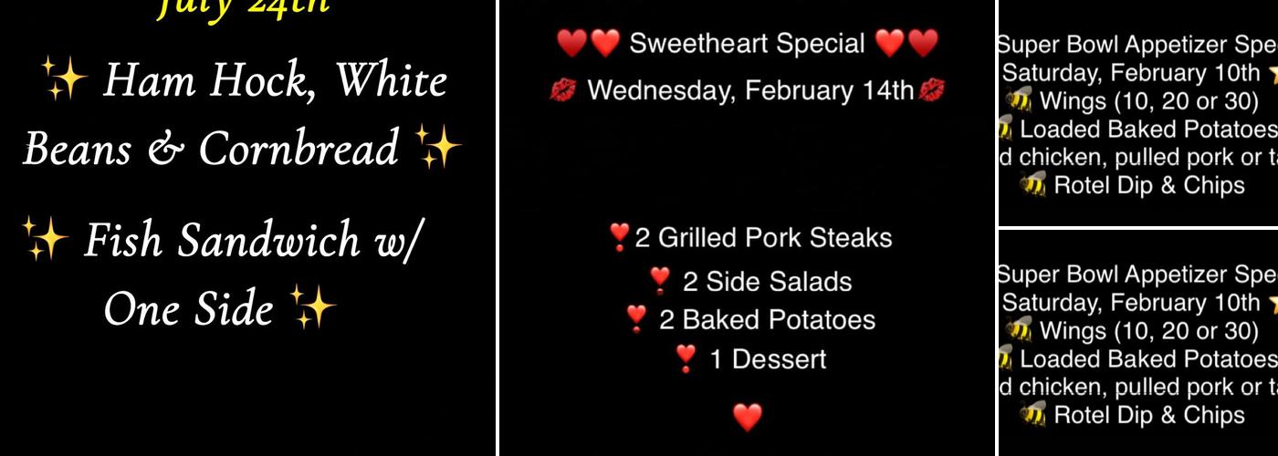 Beehive Cafe Menu