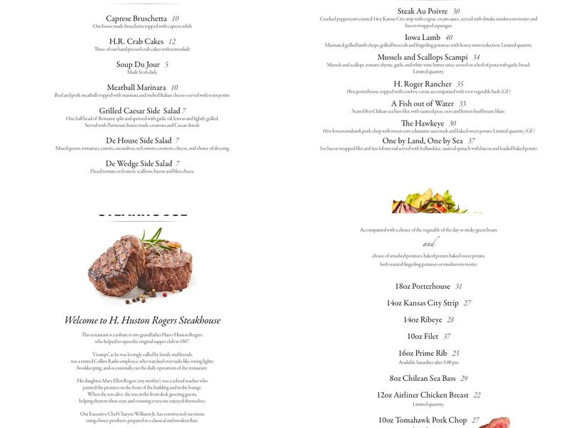 Longbranch Weddings Menu